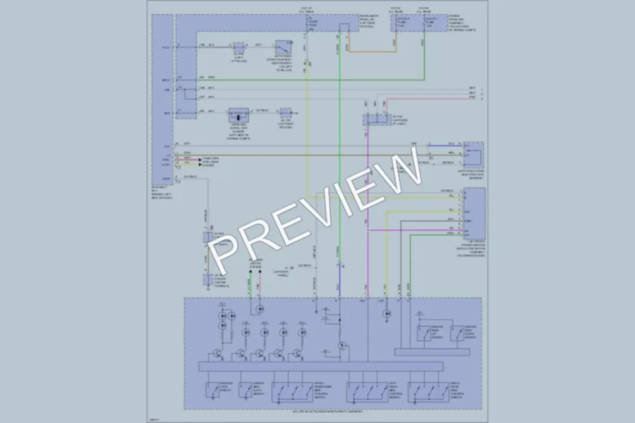 2011 Lexus RX450h Power Windows wiring diagram preview