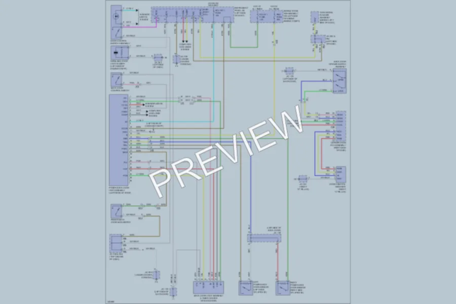 2011 Lexus RX450h Trunk Tailgate Fuel Door wiring diagram preview