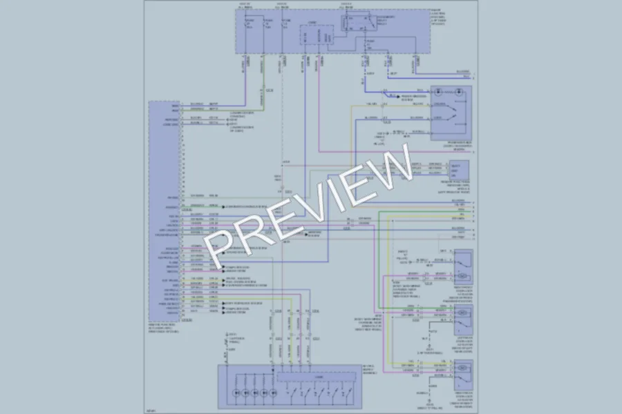 2011 Lincoln MKS Power Door Locks wiring diagram preview