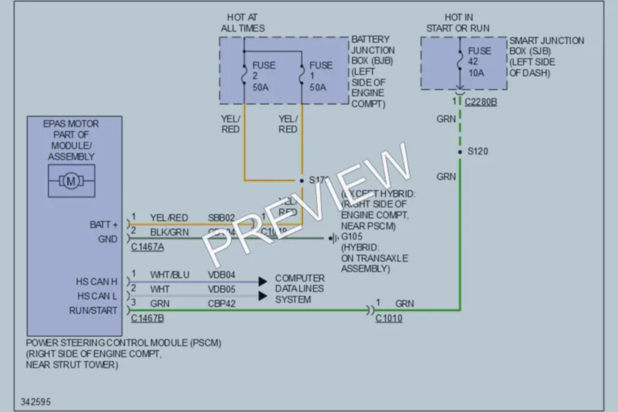 2011 Lincoln MKZ Electronic Power Steering wiring diagram preview