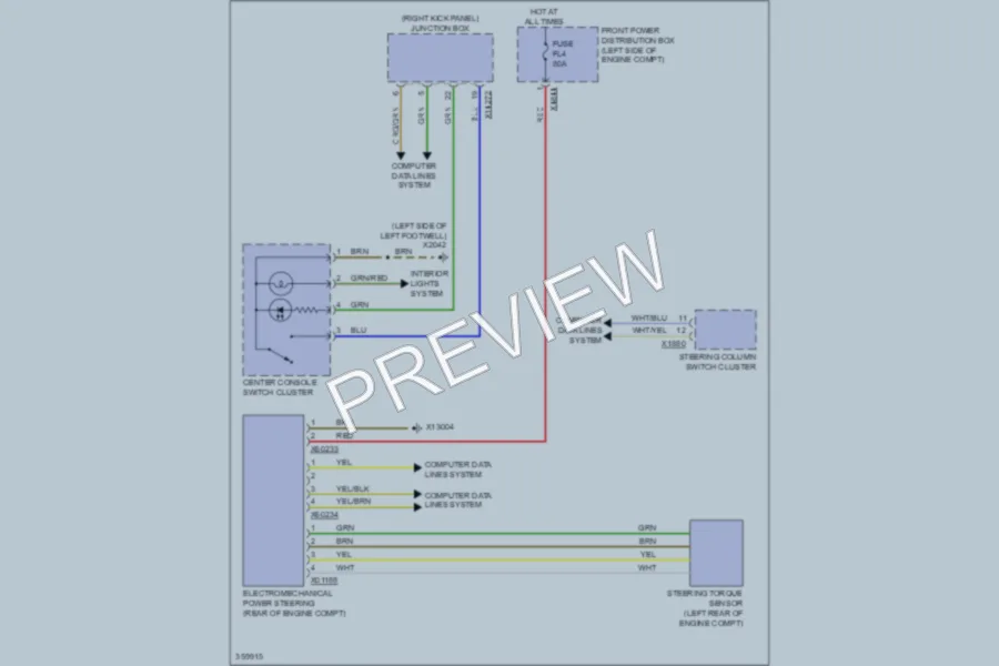 2011 MINI CooperCountryman Electronic Power Steering wiring diagram preview