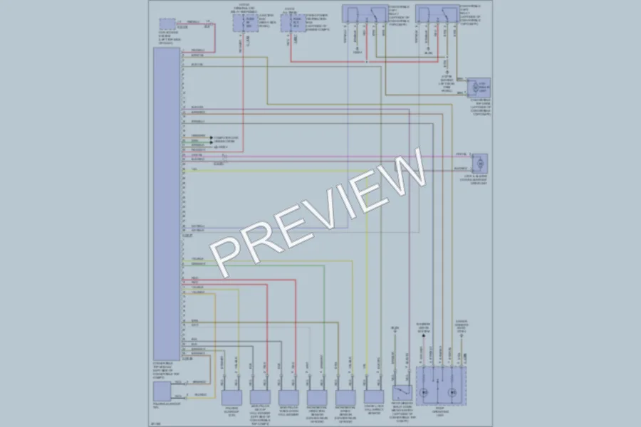2011 MINI CooperCountryman Power Top Sunroof wiring diagram preview