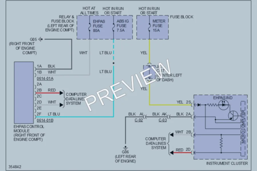 2011 Mazda 3 Electronic Power Steering wiring diagram preview
