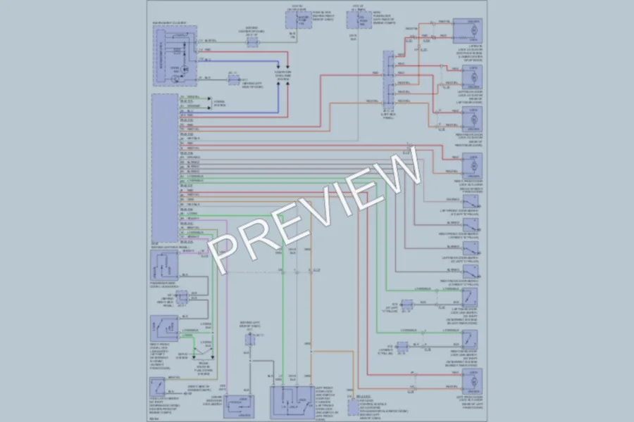 2011 Mazda CX9 Power Door Locks wiring diagram preview