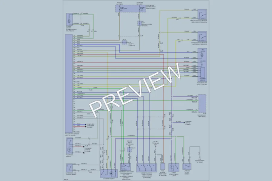 2011 Mazda CX9 Trunk Tailgate Fuel Door wiring diagram preview