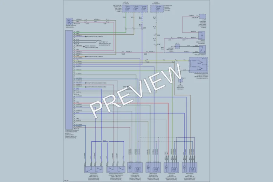 2011 Mazda MX5Miata Power Top Sunroof wiring diagram preview