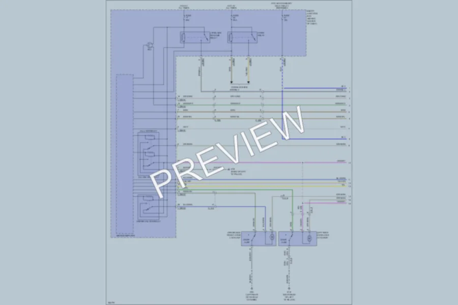 2011 Mazda Tribute Power Door Locks wiring diagram preview