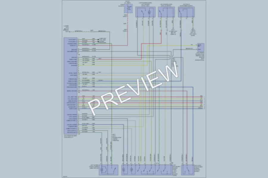 2011 MercedesBenz 3500Sprinter Trunk Tailgate Fuel Door wiring diagram preview