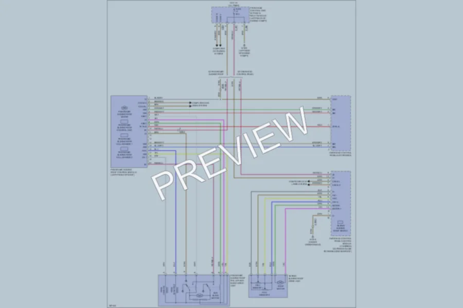 2011 MercedesBenz C350 Power Top Sunroof wiring diagram preview