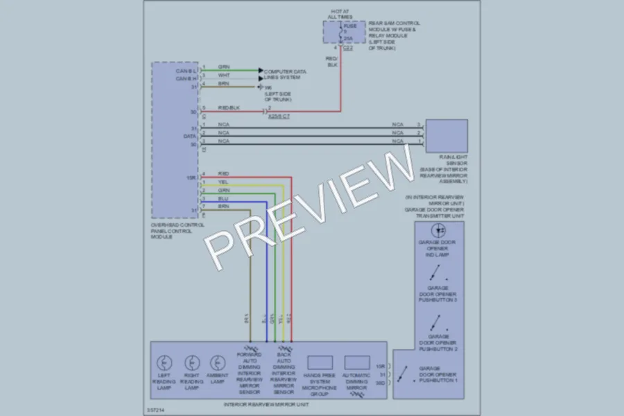 2011 MercedesBenz CLS550 Power Mirrors wiring diagram preview
