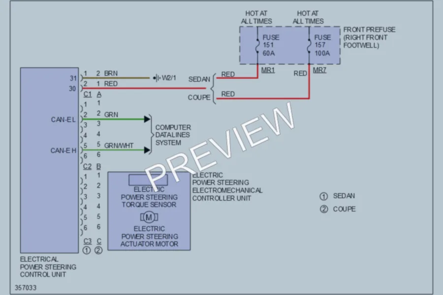 2011 MercedesBenz E350 Electronic Power Steering wiring diagram preview