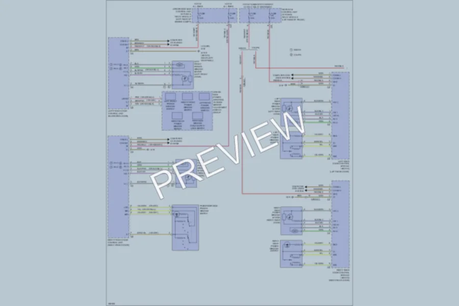 2011 MercedesBenz E550 Power Windows wiring diagram preview