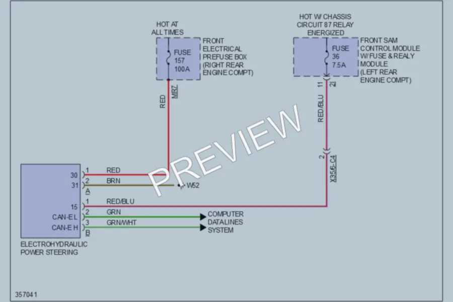 2011 MercedesBenz GLK350 Electronic Power Steering wiring diagram preview