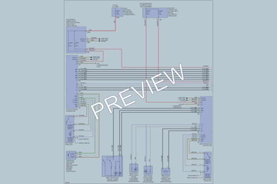 2011 MercedesBenz GLK350 Power Door Locks wiring diagram preview