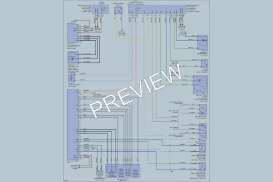 2011 MercedesBenz GLK350 Trunk Tailgate Fuel Door wiring diagram preview
