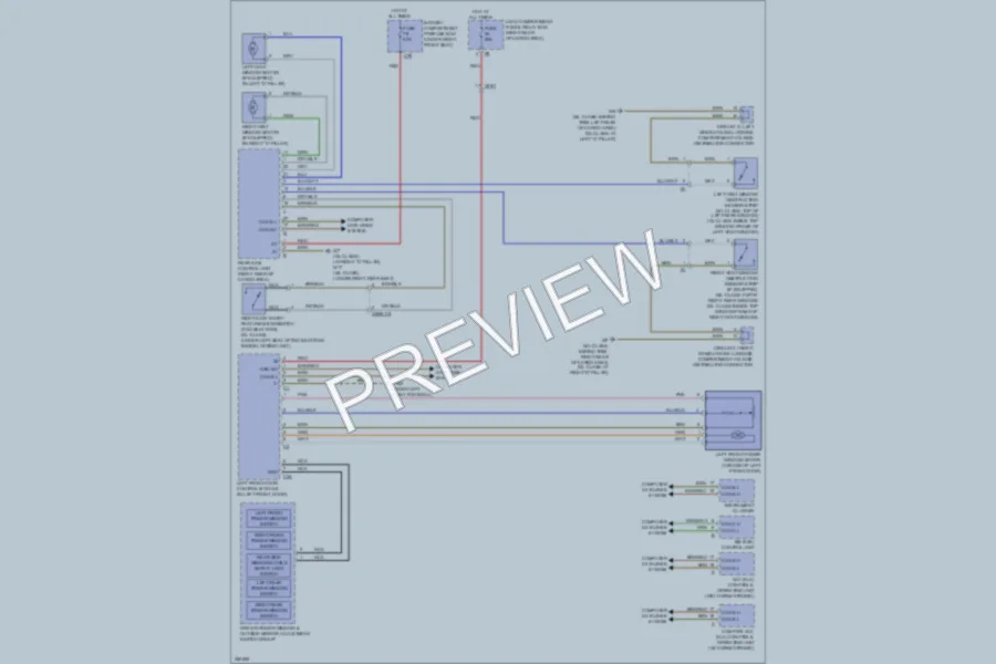 2011 MercedesBenz ML450HYBRID Power Windows wiring diagram preview