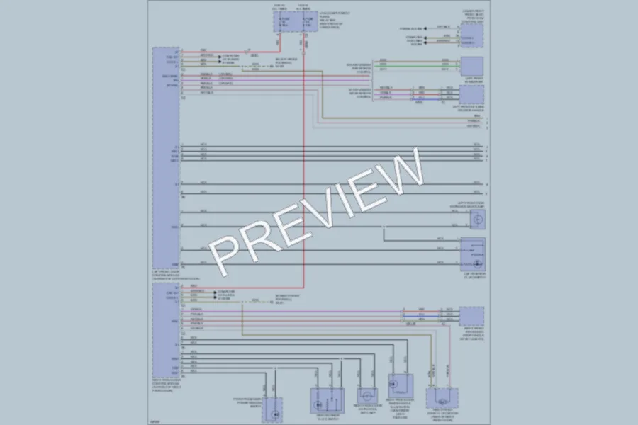 2011 MercedesBenz R350 Power Door Locks wiring diagram preview