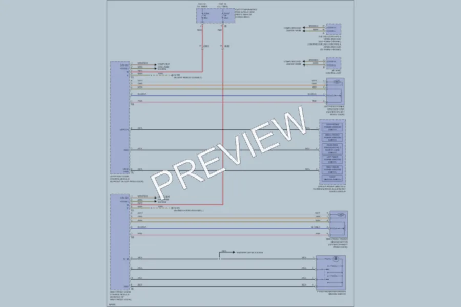 2011 MercedesBenz R350 Power Windows wiring diagram preview