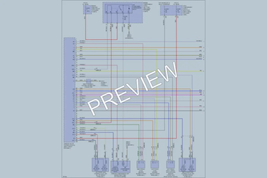 2011 MercedesBenz R350BLUETEC Electronic Suspension wiring diagram preview