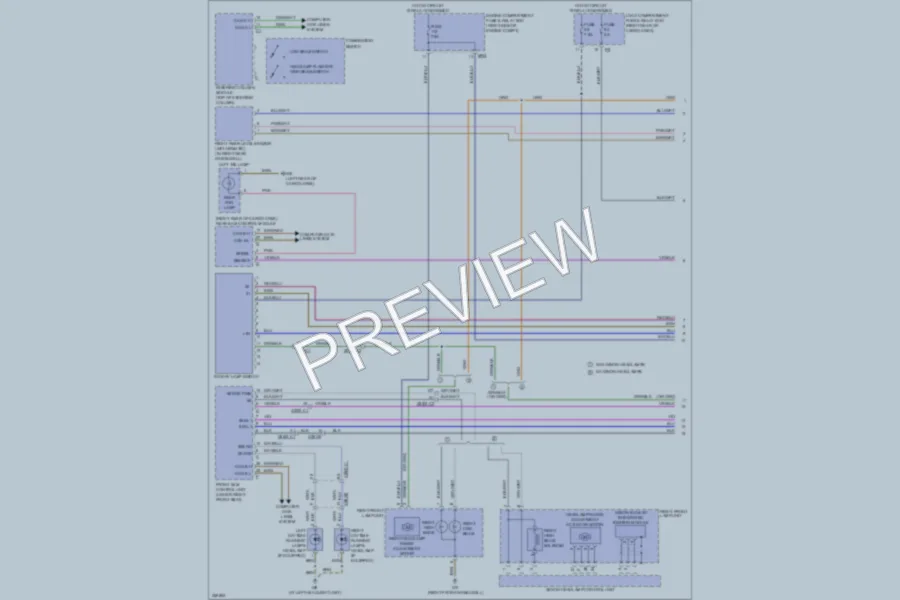 2011 MercedesBenz R350BLUETEC Headlights wiring diagram preview