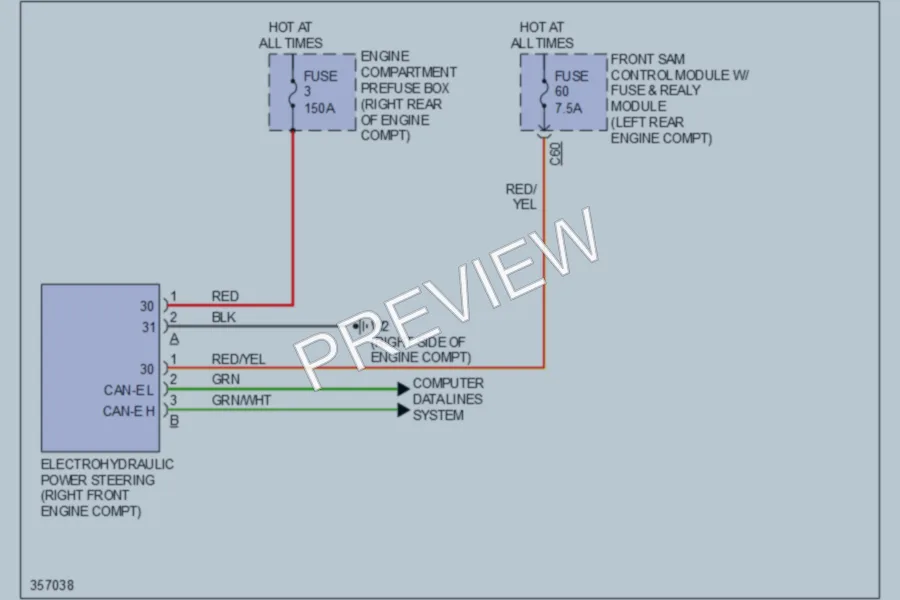 2011 MercedesBenz S400HYBRID Electronic Power Steering wiring diagram preview