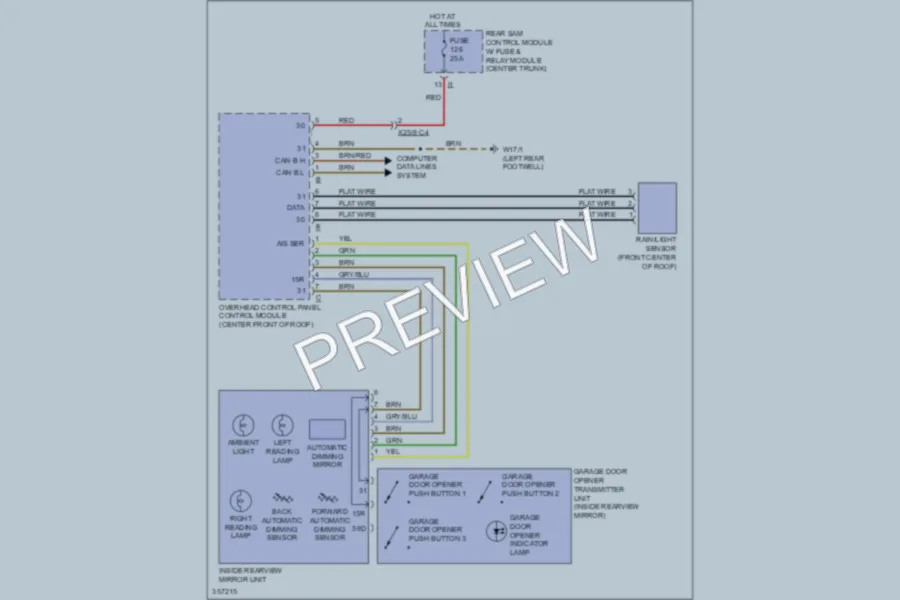 2011 MercedesBenz S400HYBRID Power Mirrors wiring diagram preview