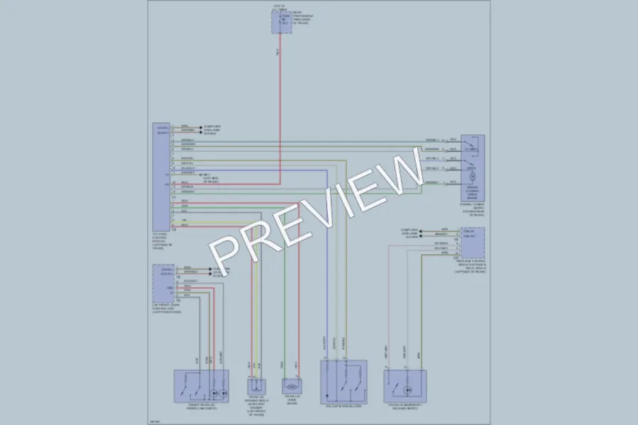 2011 MercedesBenz S550 Trunk Tailgate Fuel Door wiring diagram preview