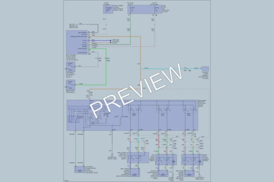 2011 Nissan Frontier Power Windows wiring diagram preview