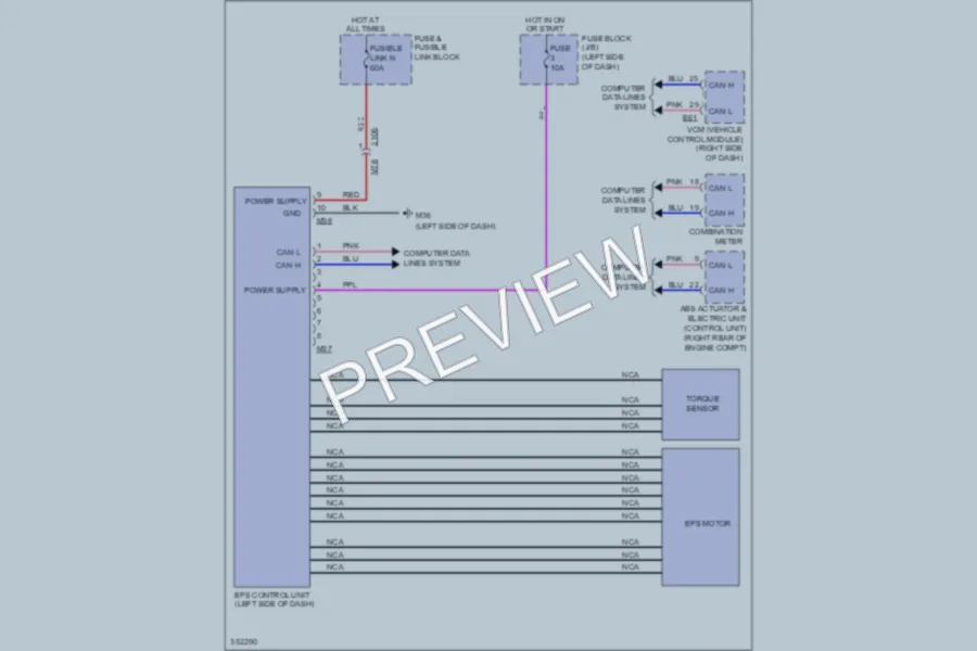 2011 Nissan LEAF Electronic Power Steering wiring diagram preview