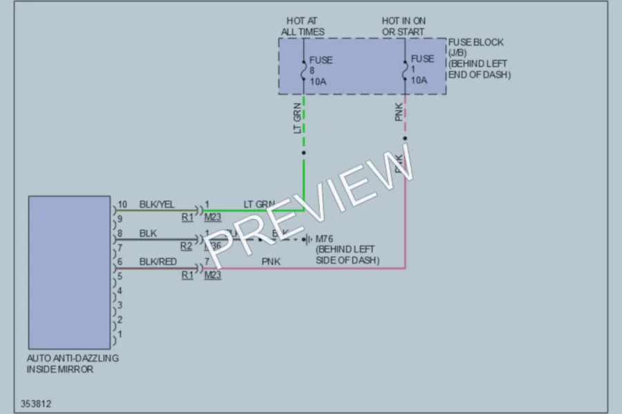 2011 Nissan Rogue Power Mirrors wiring diagram preview
