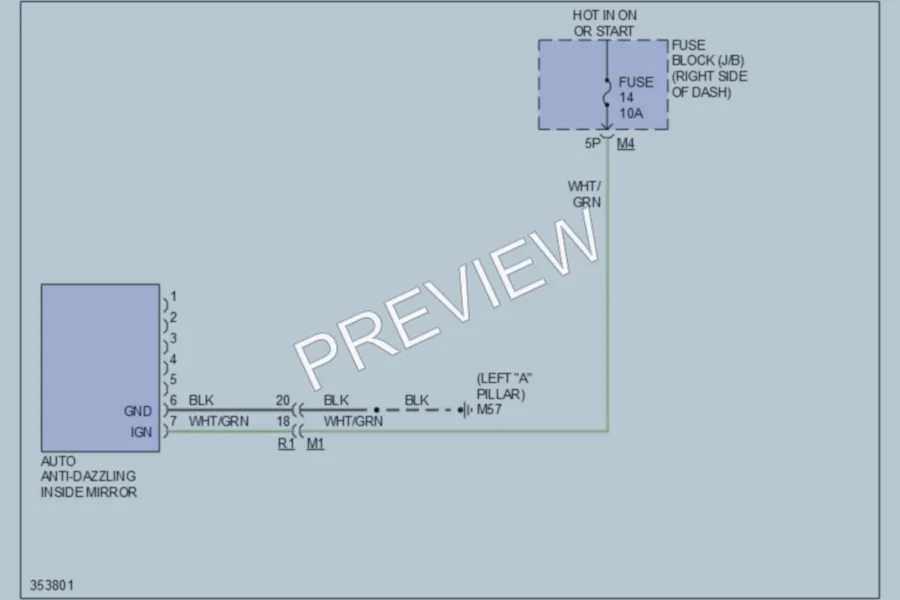 2011 Nissan Xterra Power Mirrors wiring diagram preview