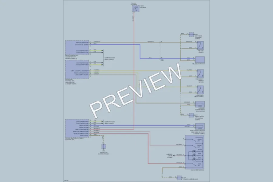 2011 Porsche 911 Trunk Tailgate Fuel Door wiring diagram preview