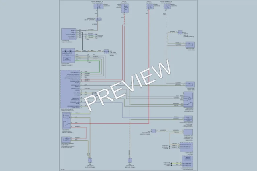 2011 Porsche 911 Wiper Washer wiring diagram preview