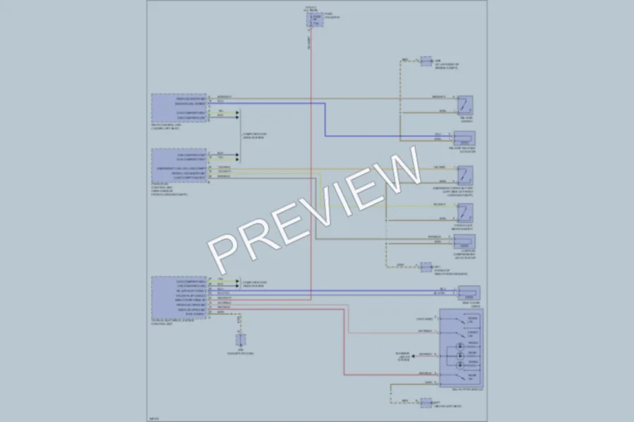 2011 Porsche Boxster Trunk Tailgate Fuel Door wiring diagram preview
