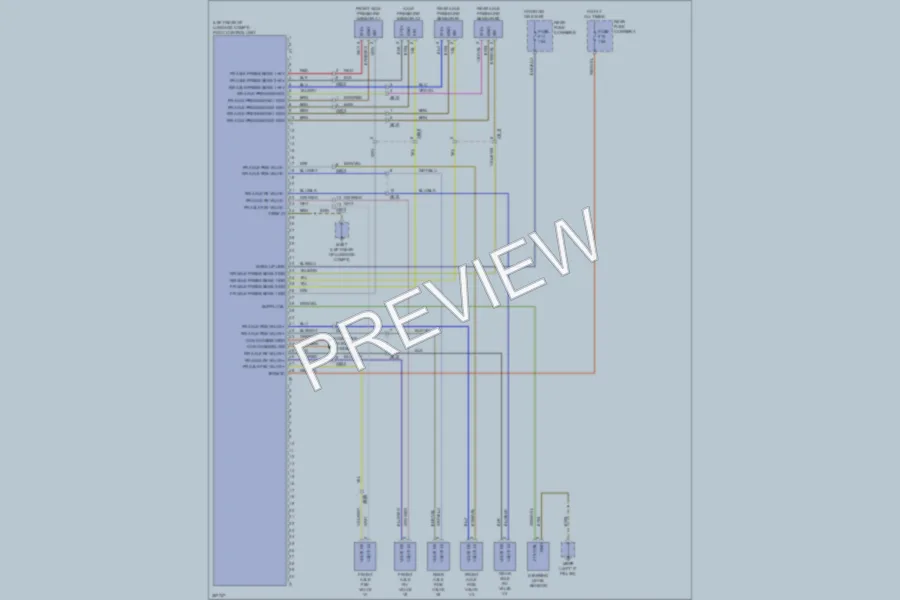 2011 Porsche Panamera Electronic Suspension wiring diagram preview