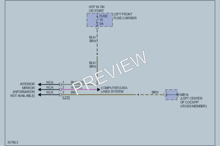 2011 Porsche Panamera Power Mirrors wiring diagram preview