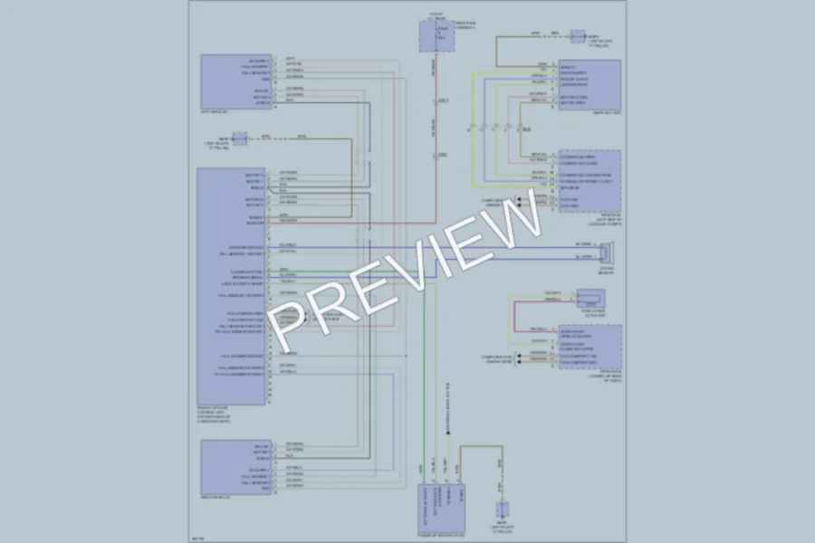 2011 Porsche Panamera Trunk Tailgate Fuel Door wiring diagram preview