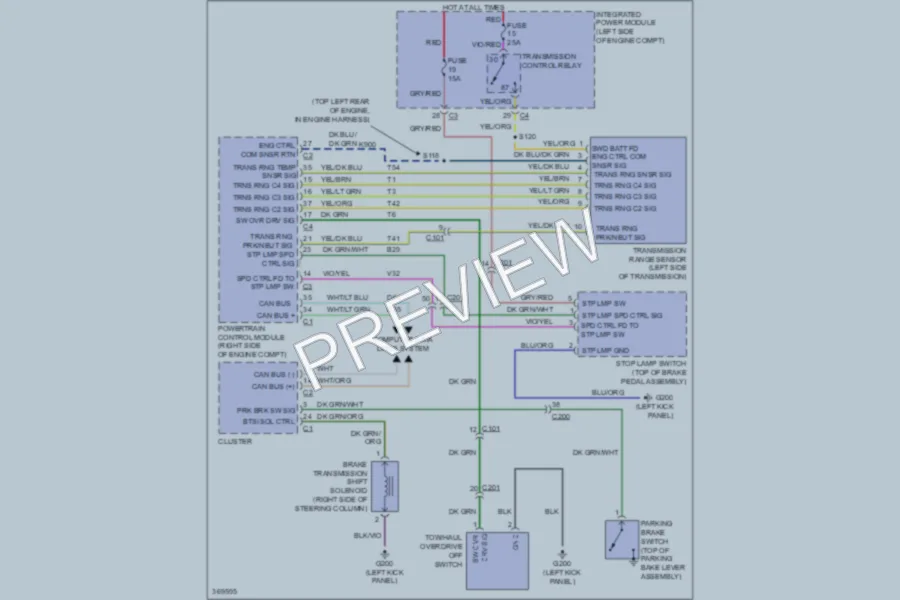 2011 Ram Dakota Shift Interlock wiring diagram preview