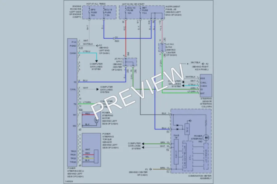 2011 Scion xD Electronic Power Steering wiring diagram preview