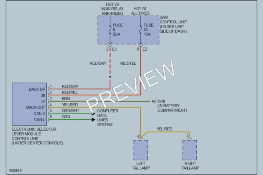 2011 Smart fortwo Transmission wiring diagram preview