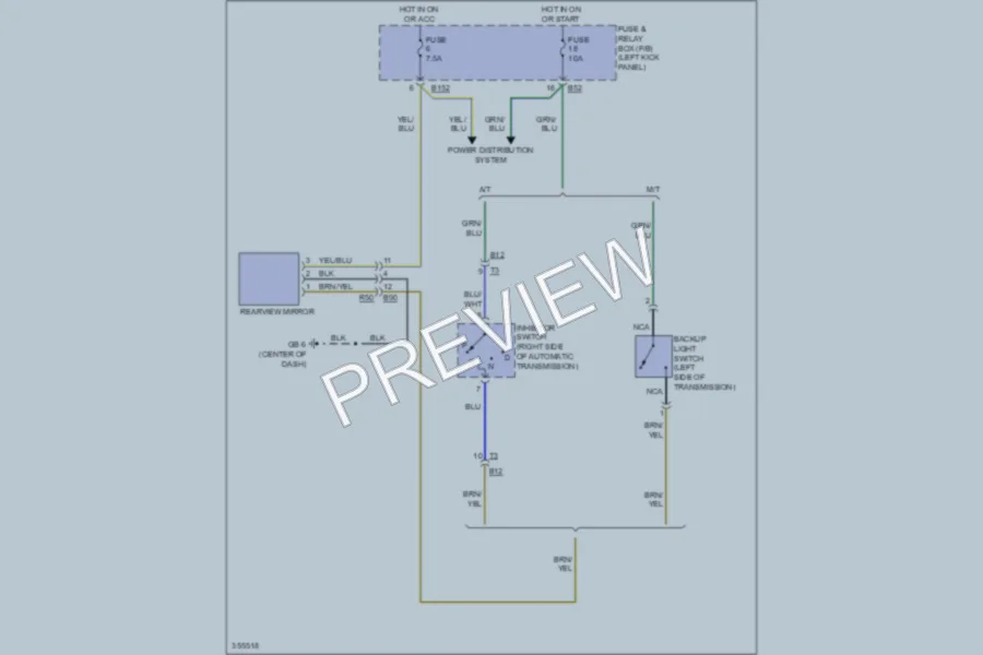 2011 Subaru Forester Power Mirrors wiring diagram preview