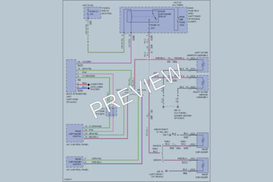2011 Subaru ImprezaWRX Defoggers wiring diagram preview