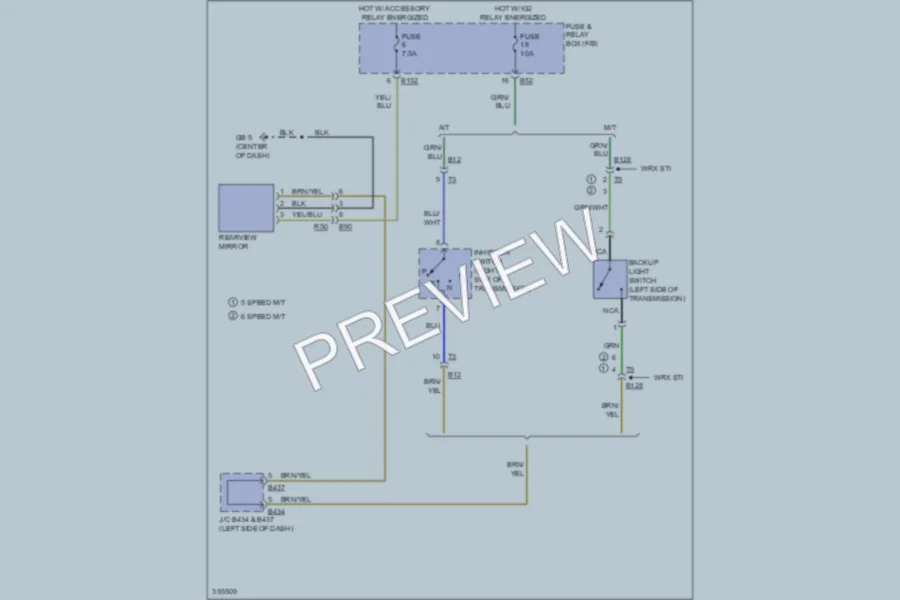 2011 Subaru ImprezaWRX Power Mirrors wiring diagram preview