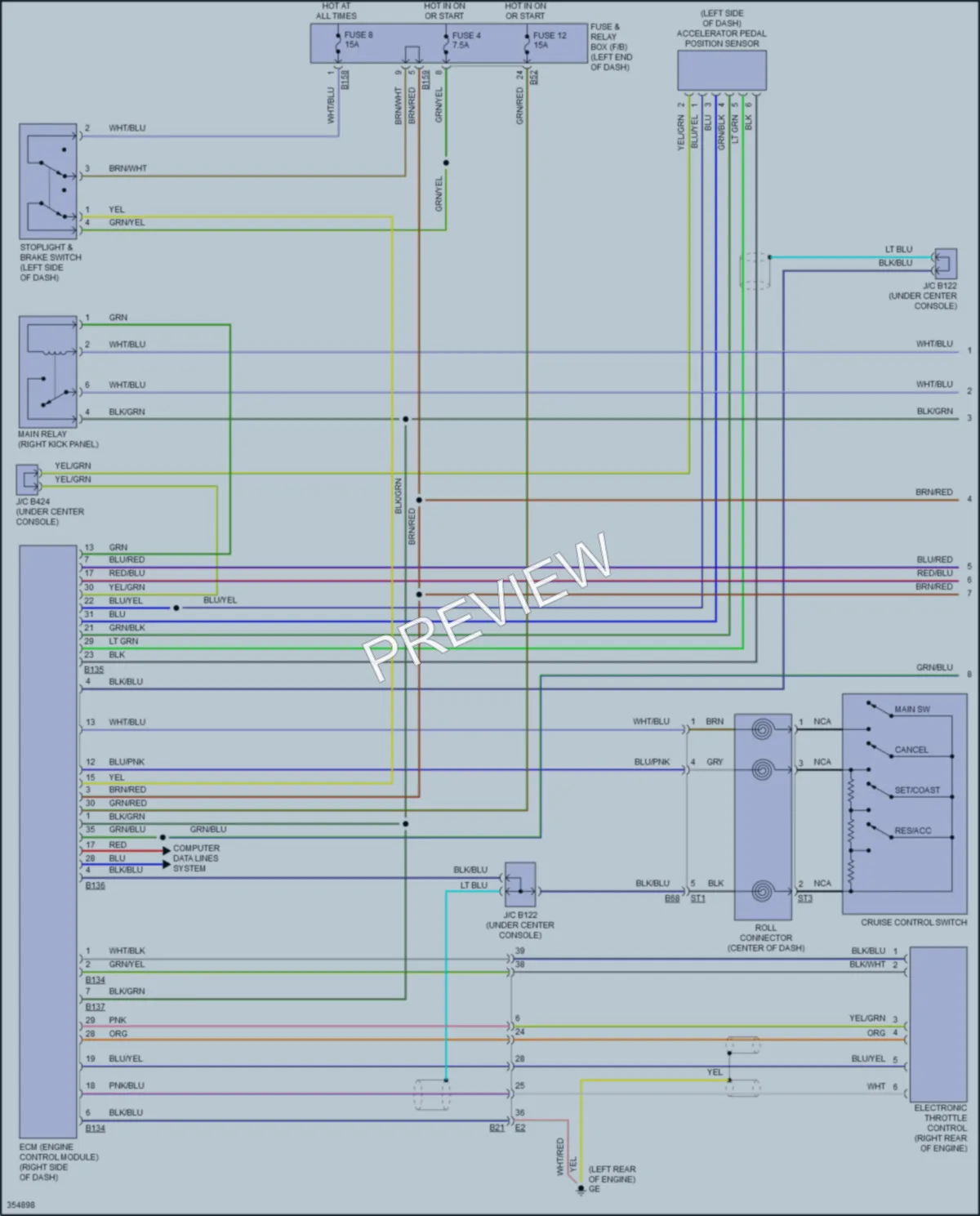 2011 Subaru Tribeca Cruise Control wiring diagram preview