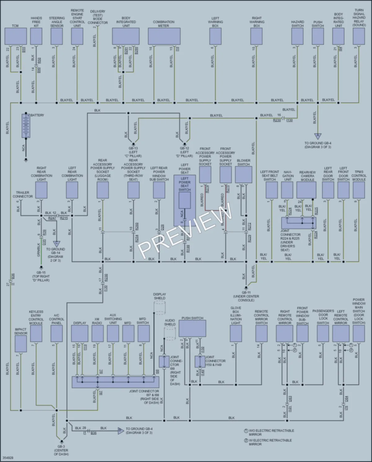 2011 Subaru Tribeca Ground Distribution wiring diagram preview