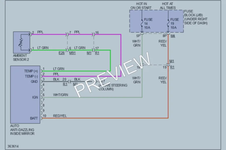 2011 Suzuki Equator Power Mirrors wiring diagram preview