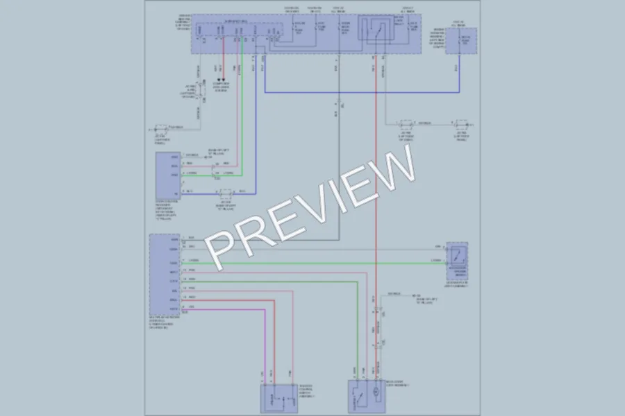 2011 Toyota 4Runner Trunk Tailgate Fuel Door wiring diagram preview