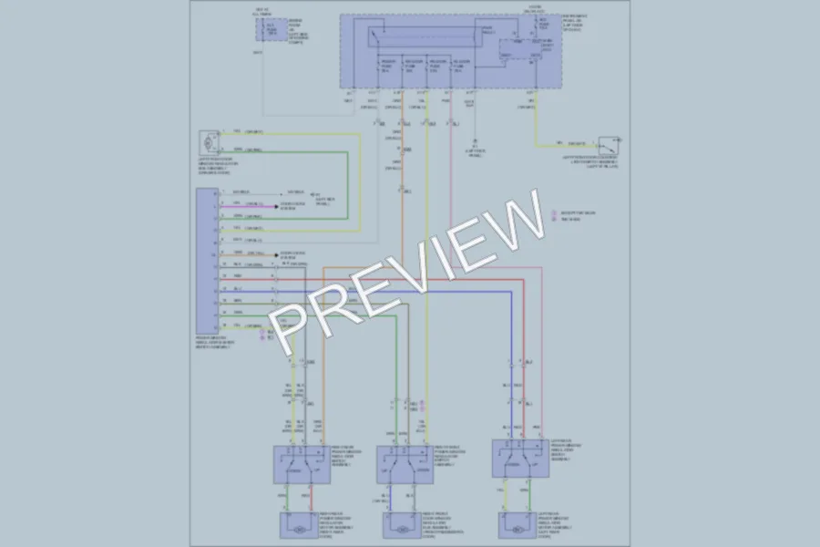 2011 Toyota Corolla Power Windows wiring diagram preview