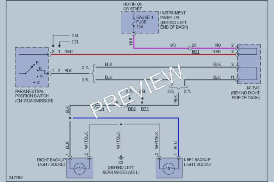 2011 Toyota Highlander Exterior Lights wiring diagram preview