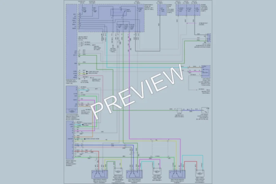 2011 Toyota Highlander Power Windows wiring diagram preview
